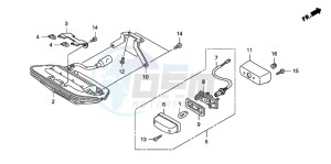 CB1300 CB1300SUPER FOUR drawing TAILLIGHT