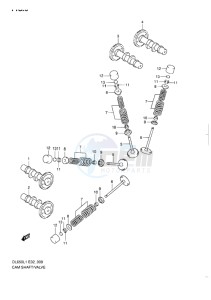 DL650 ABS V-STROM EU-UK drawing CAMSHAFT - VALVE