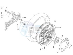 Carnaby 200 4t e3 drawing Rear Wheel