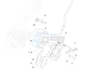 SPRINT 150 4T 3V IGET ABS-NOABS E2-E3-E4 (APAC) drawing Brakes pipes - Calipers