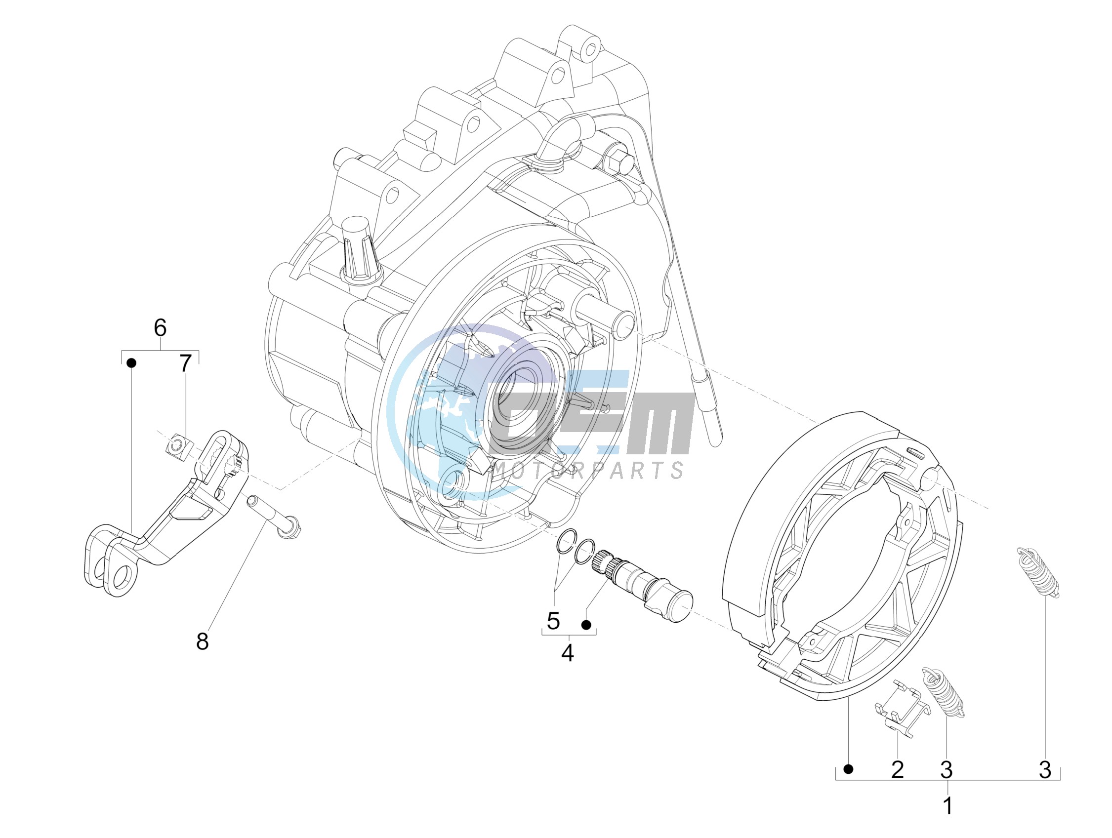 Rear brake - Brake jaw