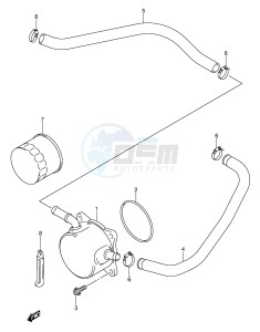 GSX-R750 (E2) drawing OIL COOLER