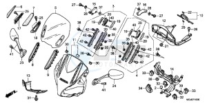 CBF1000FAC drawing UPPER COWL