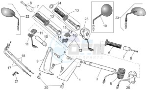 Breva V IE 1100 drawing Handlebar - Controls