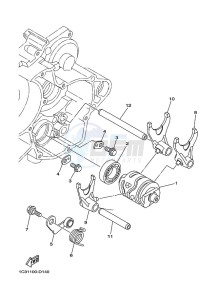 YZ125X (B1B5) drawing SHIFT CAM & FORK