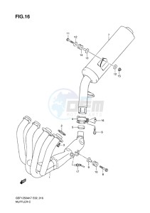 GSF-1250 BANDIT EU drawing MUFFLER