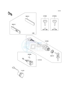 KAF 620 G [MULE 3000] (G6F-G8F) G7F drawing IGNITION SWITCH