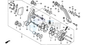 SJ50 BALI drawing FRONT BRAKE CALIPER