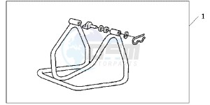 CB600FB drawing REAR PADDOCK STAND