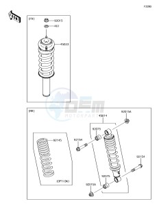 MULE SX KAF400JHF EU drawing Shock Absorber(s)