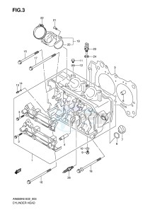 AN650 (E2) Burgman drawing CYLINDER HEAD