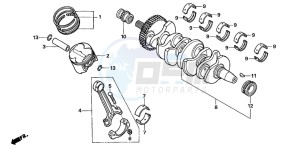 CBF600S drawing CRANKSHAFT/PISTON (CBF600S6/SA6/N6/NA6)