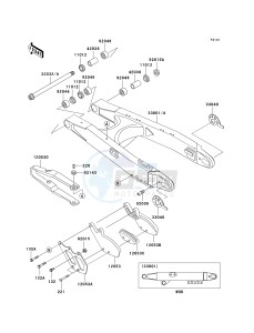 KDX 220 A [KDX220R] (A10-A12) [KDX220R] drawing SWINGARM