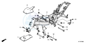 CBR125RD CBR125R E drawing FRAME BODY