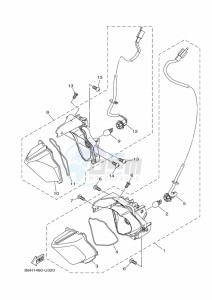 YP125RA XMAX 125 TECH MAX (B9Y3) drawing STEERING HANDLE & CABLE