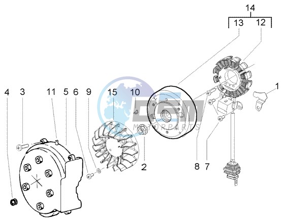 Flywheel magneto