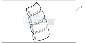 CB600F2 CB600S drawing TANK PAD 2