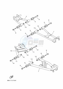 YFM450FWBD KODIAK 450 EPS (BEY3) drawing REAR ARM