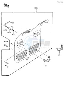 KX 250 C [KX250] (C2) [KX250] drawing NUMBER PLATE -- 84 KX250-C2- -