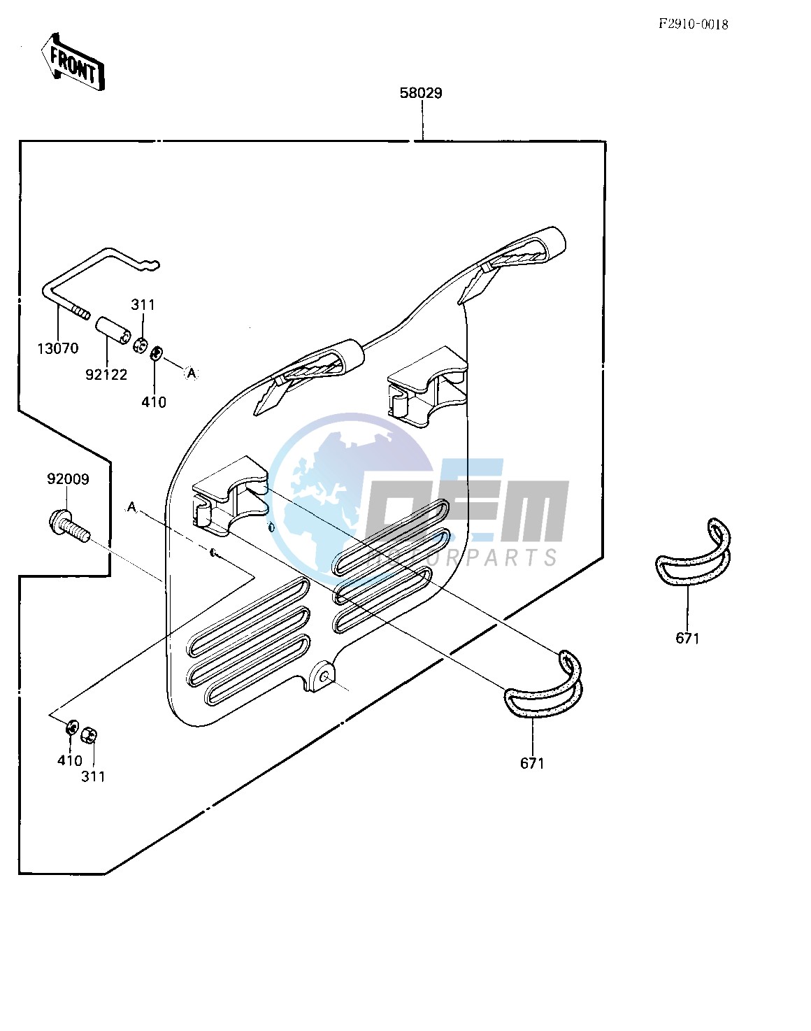 NUMBER PLATE -- 84 KX250-C2- -