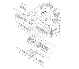 WR F 450 drawing REAR ARM