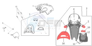 EURO MX 125 DUAL DISK 50 drawing TAIL LIGHT - INDICATORS - GRIP