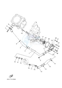 YFM700FWAD YFM70GPSH GRIZZLY 700 EPS SPECIAL EDITION (B1A5) drawing WATER PUMP