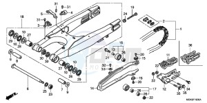 CRF450RC drawing SWINGARM