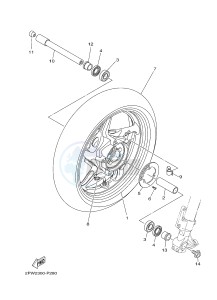 XP500A T-MAX 530 (2PW2) drawing FRONT WHEEL