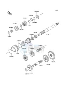 KVF 360 A [PRAIRIE 360 4X4] (A6F-A9F) A9F drawing TRANSMISSION