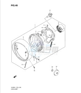 VL800 drawing HEADLAMP ASSY (VL800L1 E24)