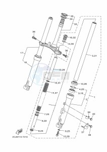 TT-R50E (BEG7) drawing FRONT FORK