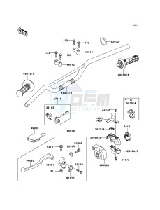 KX65 KX65AEF EU drawing Handlebar