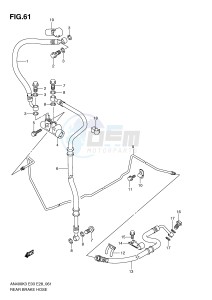 AN400 (E3-E28) Burgman drawing REAR BRAKE HOSE