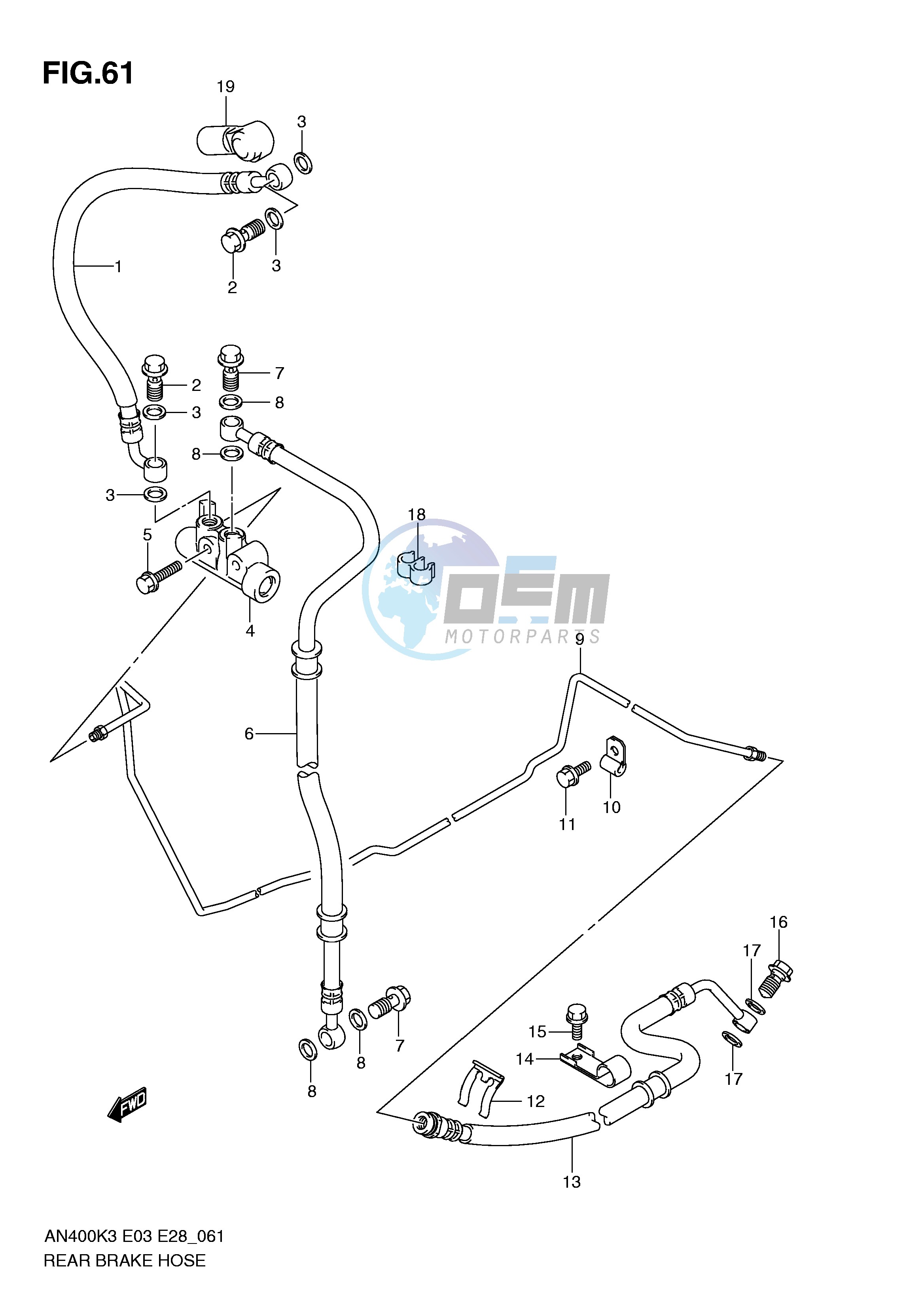 REAR BRAKE HOSE