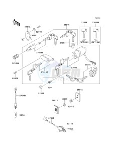 VN 800 B [VULCAN 800 CLASSIC] (B10) B10 drawing IGNITION SWITCH_LOCKS_REFLECTORS