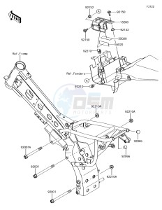 KLX110 KLX110CGF EU drawing Engine Mount