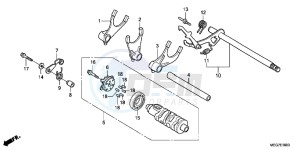 VT750CSC drawing GEAR SHIFT DRUM