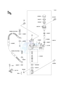 KX 250 L [KX250] (L3) [KX250] drawing REAR MASTER CYLINDER