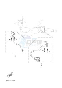 YP125RA (ABS) X-MAX 250 ABS (2DLB 2DLB 2DLB 2DLB) drawing HANDLE SWITCH & LEVER