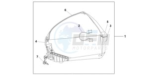 XL700VA9 UK - (E / ABS MKH) drawing 45L TOP BOX BARLEY YELLOW