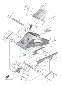 YZF-R6 YZF600 R6 (BN66) drawing REAR ARM