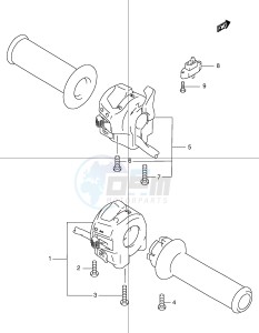 GSF600 (E2) Bandit drawing HANDLE SWITCH (GSF600SY SUY SK1 SK2 SUK1 SUK2)