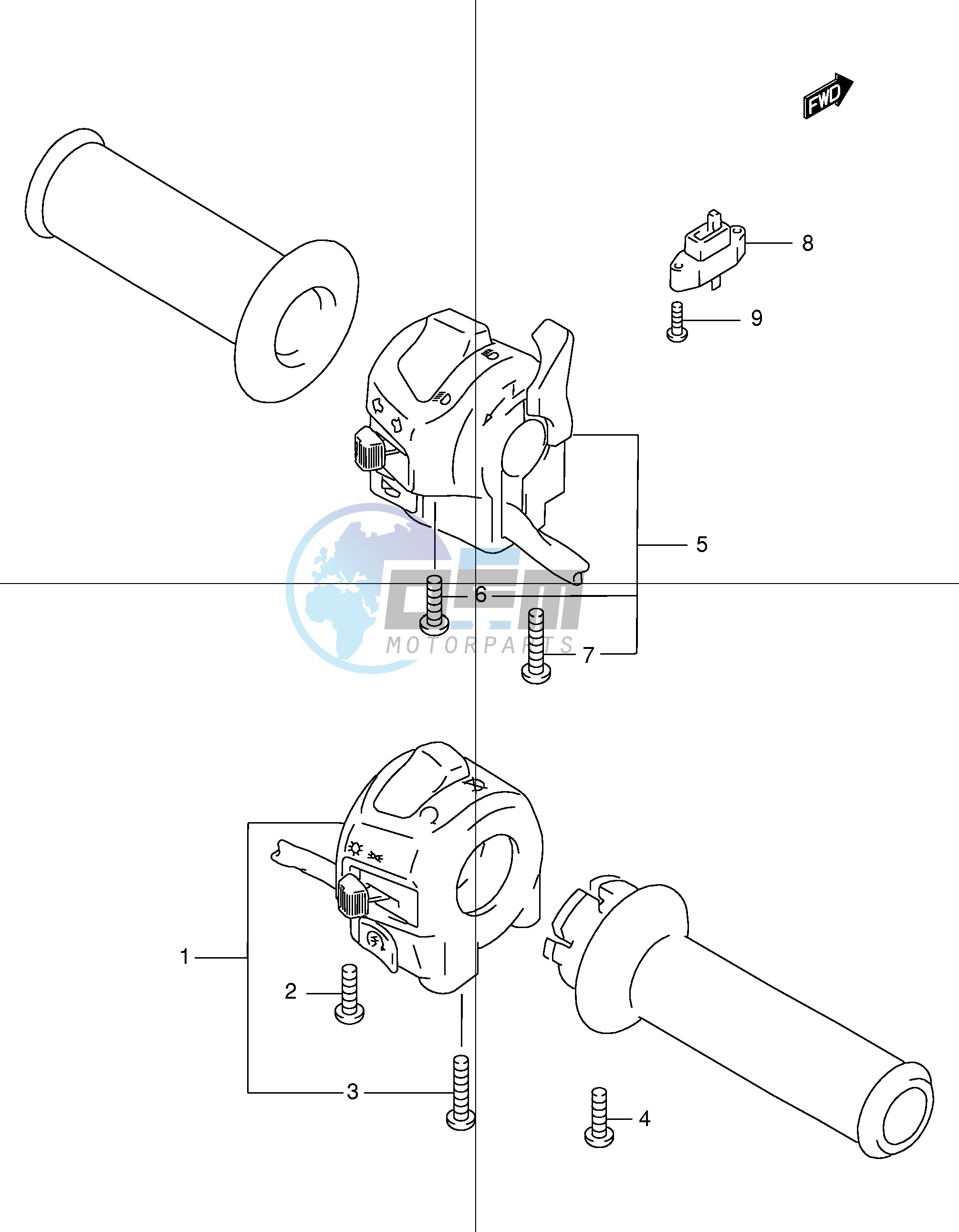 HANDLE SWITCH (GSF600SY SUY SK1 SK2 SUK1 SUK2)