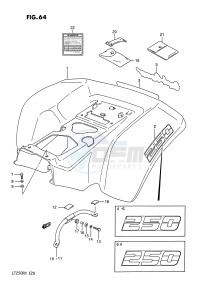 LT250R (E28) drawing REAR FENDER (MODEL H J K L)