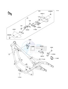 BN 125 A [ELIMINATOR 125] (A6F-A9F) A9F drawing FRAME FITTINGS