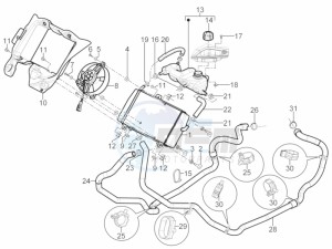 MP3 300 YOURBAN LT RL-SPORT NOABS E4 (EMEA) drawing Cooling system