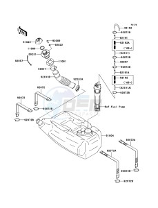 JET SKI STX-15F JT1500-A2 FR drawing Fuel Tank