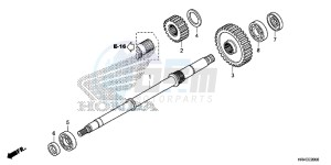 TRX500FM1G TRX500 Europe Direct - (ED) drawing FINAL SHAFT