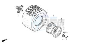 TRX300EX SPORTRAX drawing REAR WHEEL